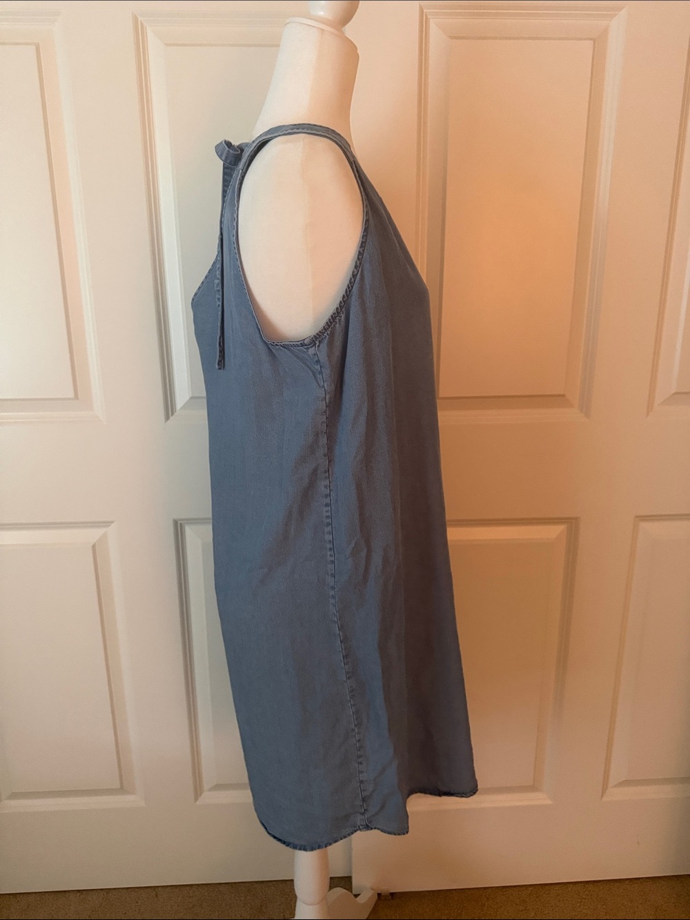 GAP Sleeveless Shift Dress in Chambray - Picture 2 of 4